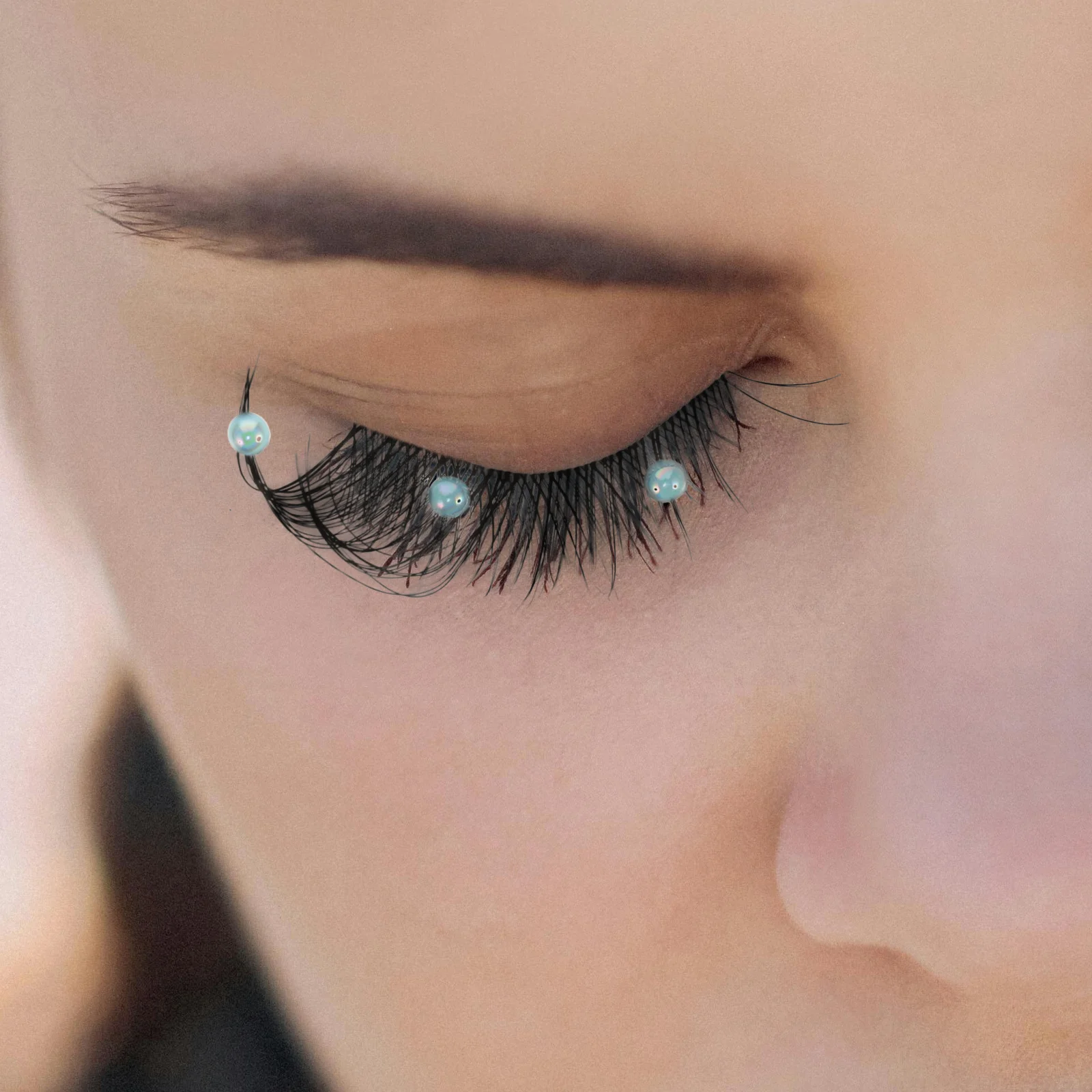 5Pairs Lash Clusters DIY Eyelash Extensions Sparkle Decor False Lashes for Stage Makeup Night Out Everyday Wear Fancy Dress Up