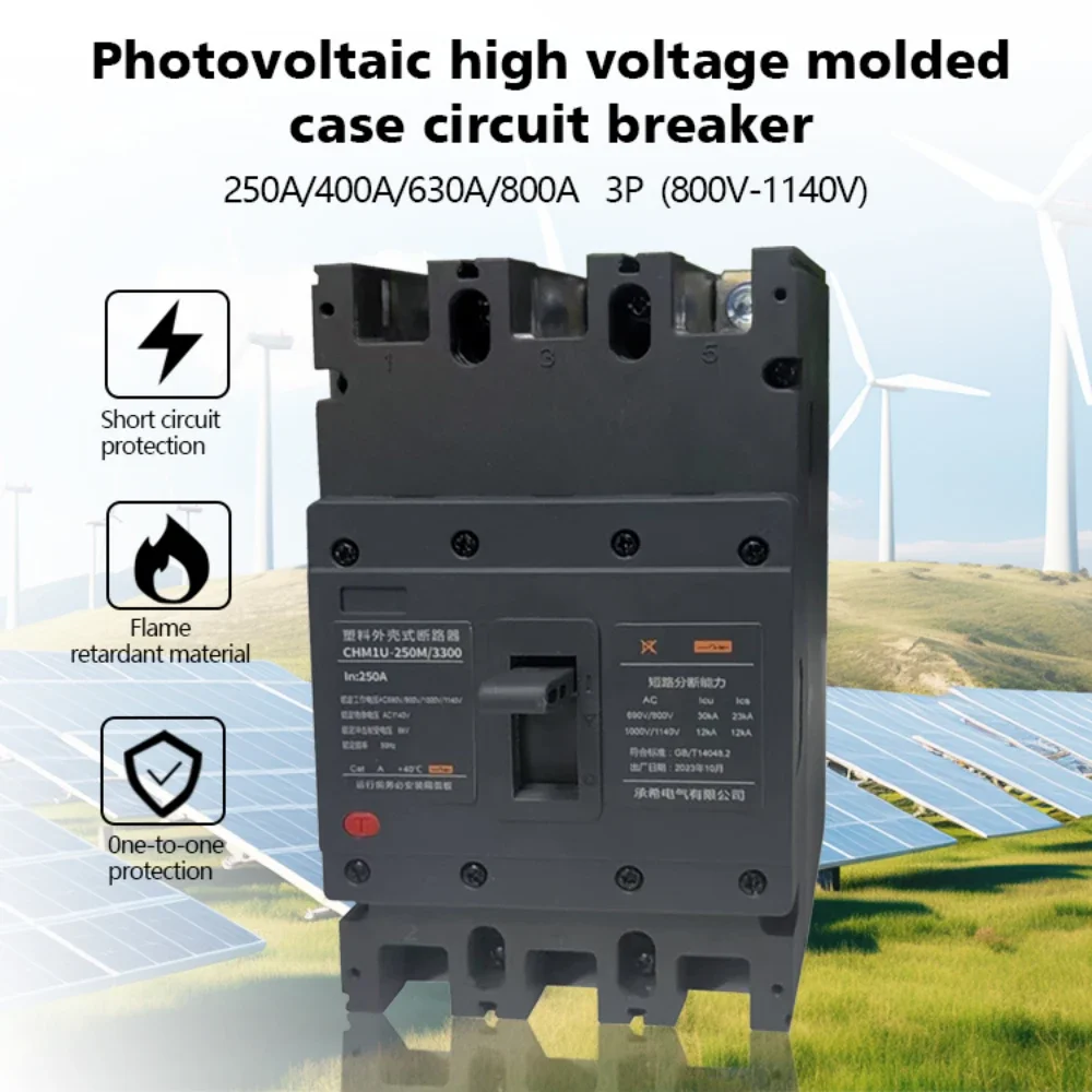 High Quality Cheap Sell Photovoltaic High Voltage Molded Circuit Breaker For Solar System CHM1HU-250 400 630 800 3P