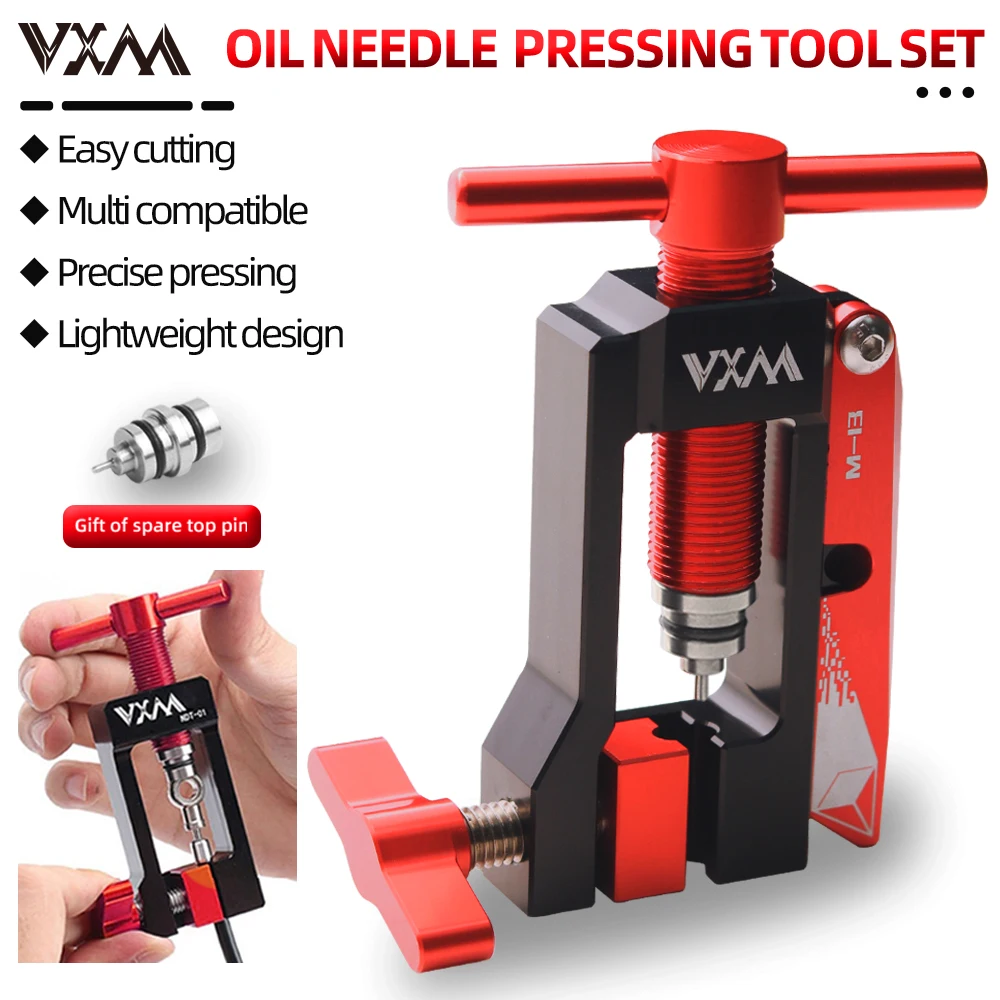 VXM Bicycle Hydraulic Disc Brake Oil Needle Tool Driver Hose Cutter Cable Pliers Olive Connector Insert BH59 BH90 Install Press