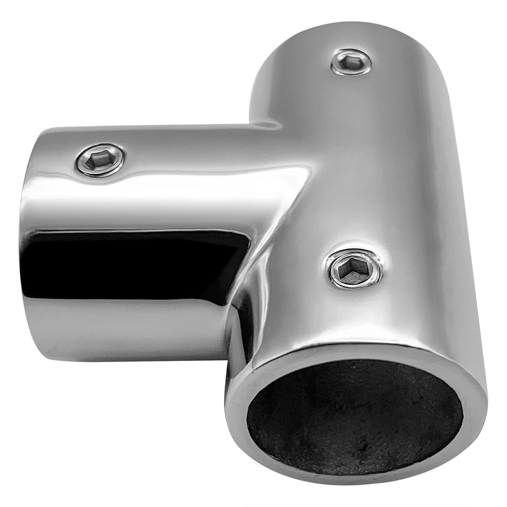 316 Stainless Steel Tee Rail Fitting 3-Way Tee Fitting Tube Pipe Connector for 22mm/25mm/30mm OD Handrail Railing