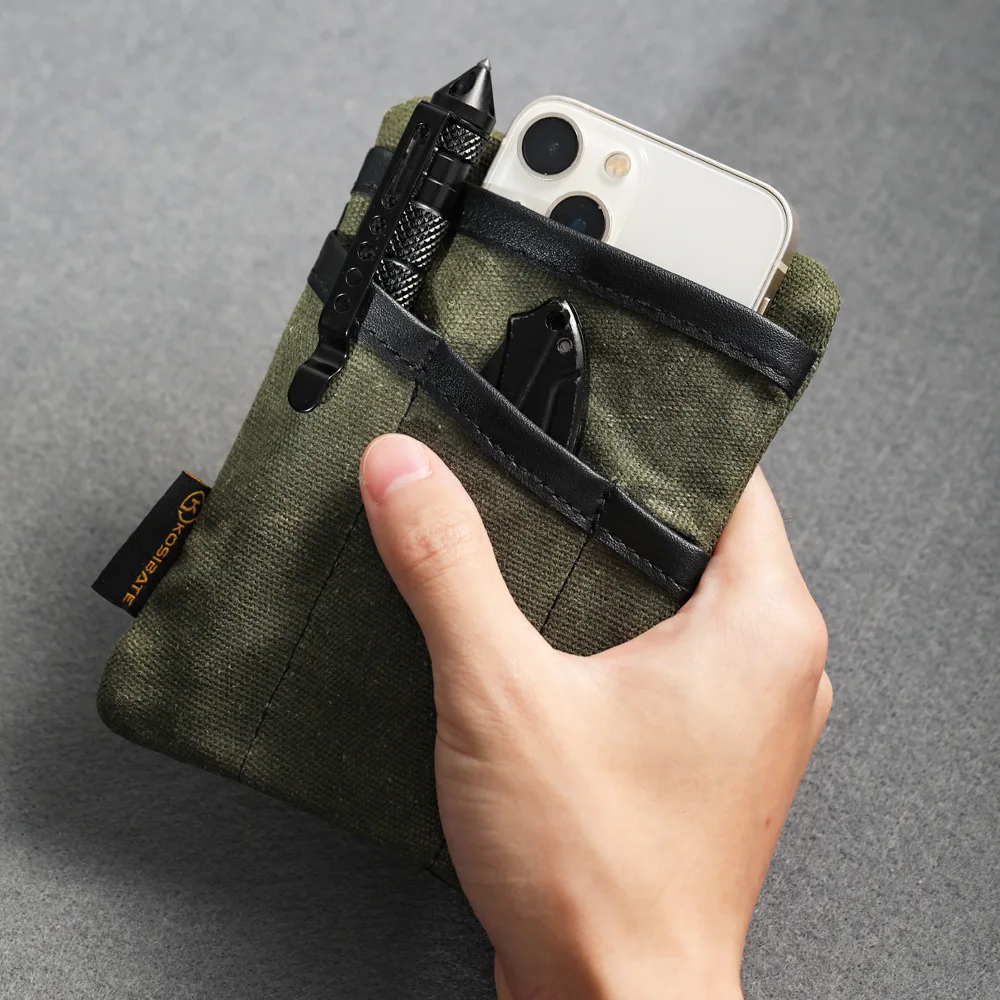 EDC Tools Wallets Pocket Diseño multicompacto para monedas, tarjetas, llaves y herramientas EDC Cartera táctica