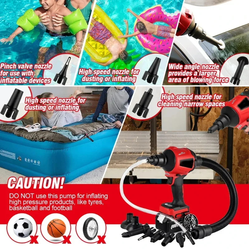 Imagem -06 - Soprador de pó sem Fio sem Escova para Makita Insuflador Multifunções Aspirador Limpador Bateria 18v 1500w 80000rpm