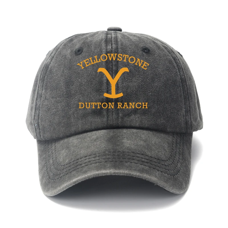 Yellowstone Dutton Ranch Baseball Cap Vintage Washed Sports Hat Distressed UV Protection Hat Unisex Snapback Hat Visors