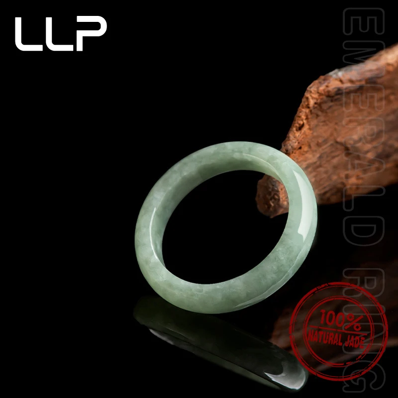 Fashionable Natural Grade A Jadeite Ring High-quality Gemstone Material Fashionable Jewelry for Daily Wear Symbolizing Good Luck