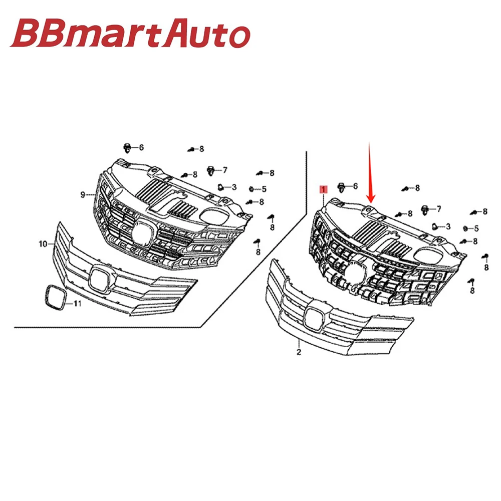 

71121-TM4-H01 BBmartAuto Parts 1pcs Front Grille For Honda City GM2 2009-2011 Car Accessories