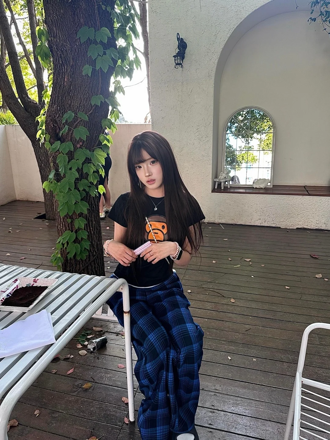 Slim Fit Short Sleeve T-Shirt Women's Black Summer Fashion Cool Cartoon Monkey Print Top Korean Style Cotton Stretchy Shirt