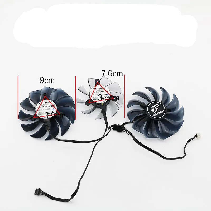 

3 in 1 75MM 85MM 4PIN 12V RTX2060 GPU FAN For Colorful iGame GeForce RTX 2060/2070/2080/2080Ti/GTX 1660ti/1660 Video Card Fans