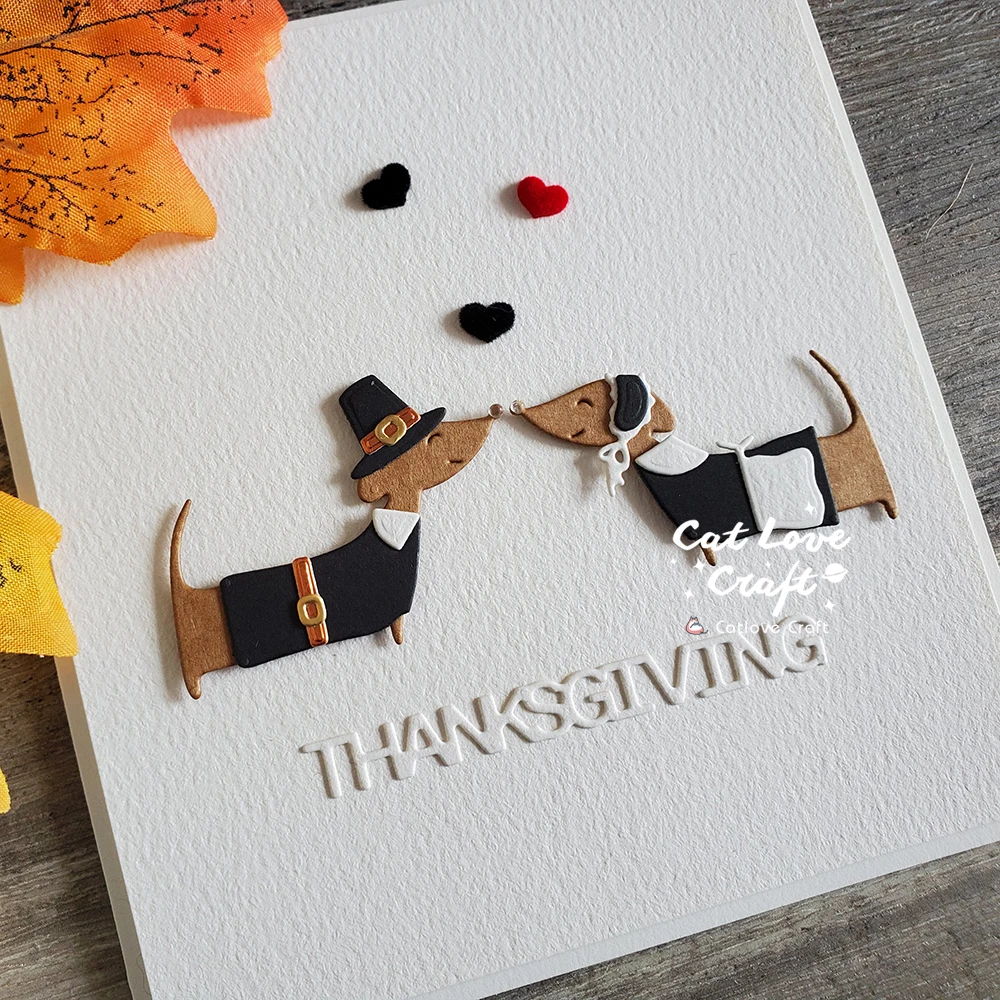 Catlove الشكر السجق الكلب الحيوان المعادن قطع يموت سكرابوكينغ Stencil يموت قطع بطاقة صنع Craft بها بنفسك الحرفية النقش قوالب جديدة #4