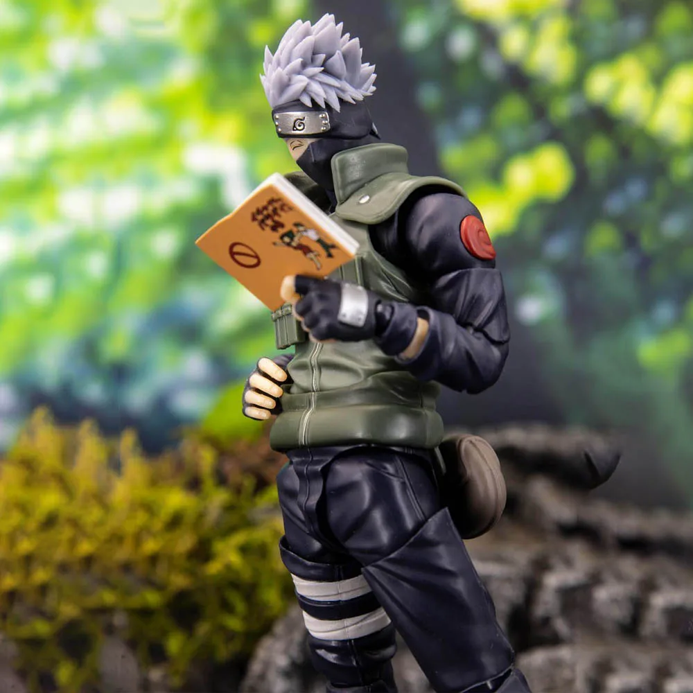 Bandai-SHFiguarts Naruto Hatake Kakashi Anime Action Figure, Poupées modèles à collectionner, Ornements de jouets, Cadeau de festival, Original, 16cm