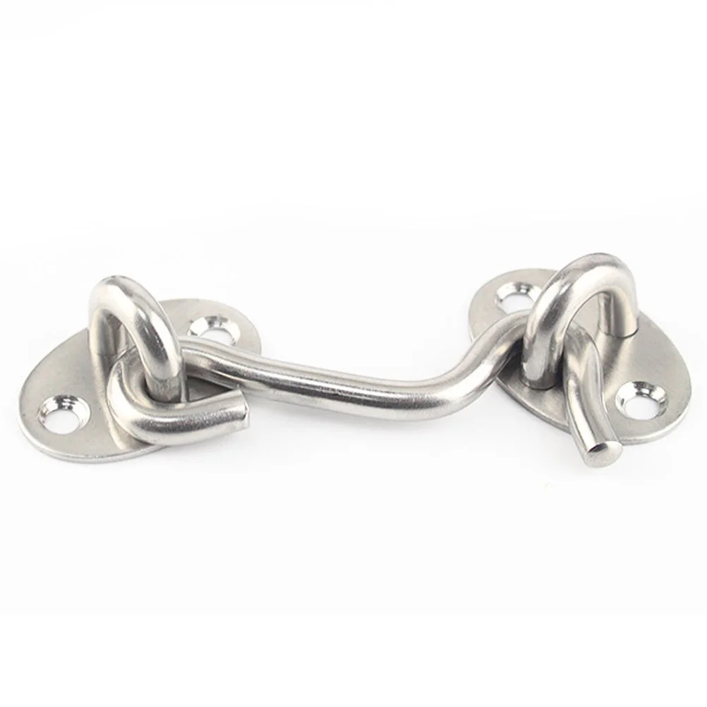 

2pcs Stainless Steel Windproof Hook 16Inches Heavy Duty Door Window Latch Rust Resistant Cabin Hook For Door Window Buckle