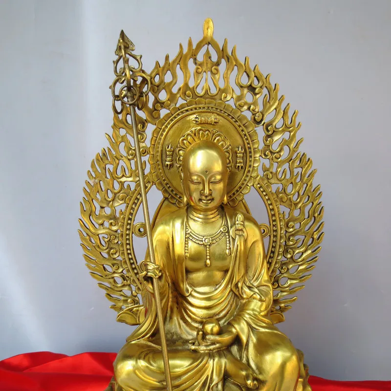 large Buddhism Taoist HOME Shrine exorcise evil spirit safety good luck health protection ksitigarbha Dizang pusa BUDDHA statue