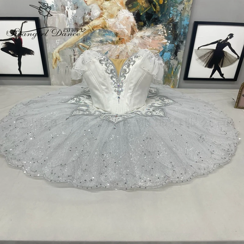 High quality Silver Fairy Girls Children Women Adult Professional Ballet Tutu Costumes BT4410