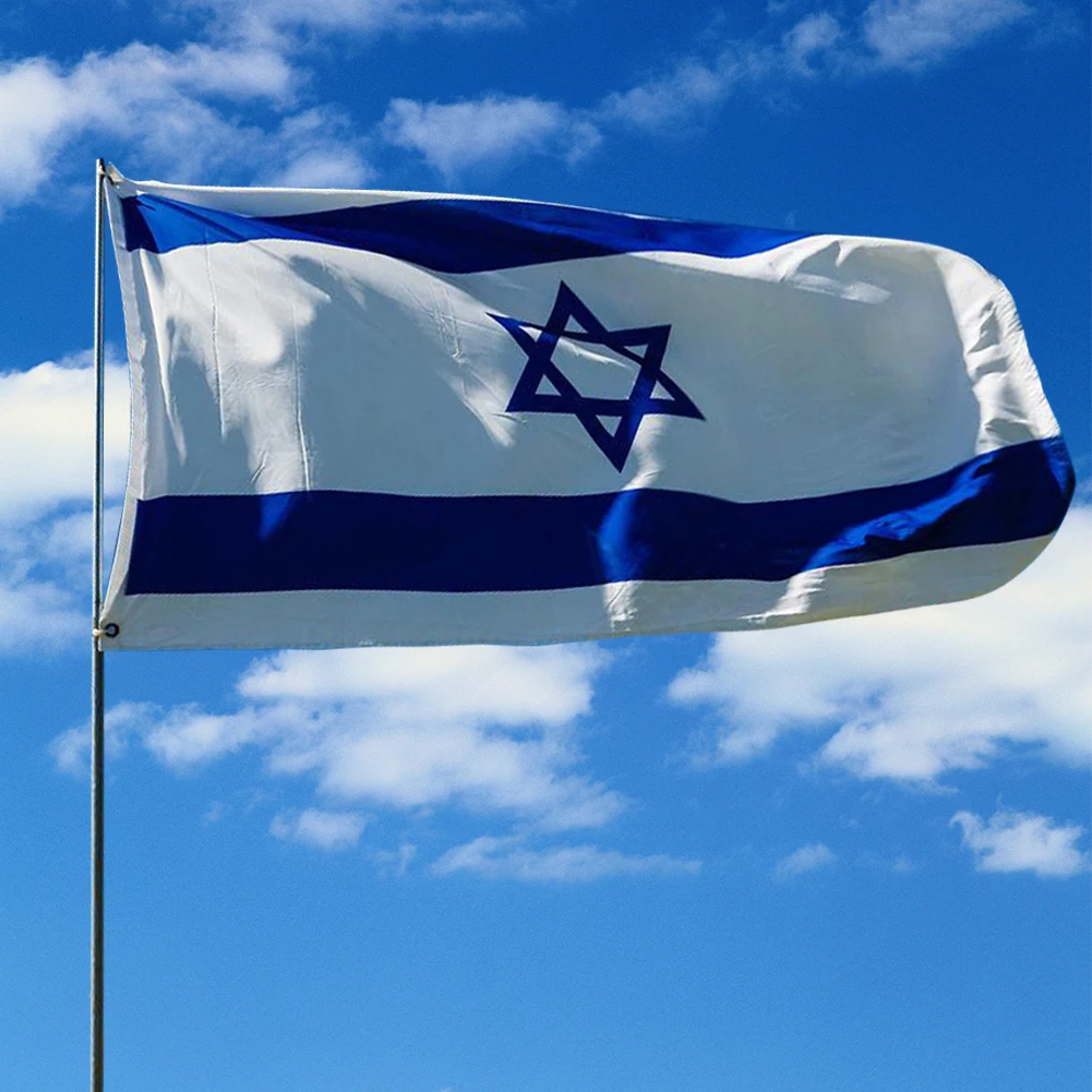 1/2 Uds. Bandera nacional de Israel de poliéster de 90x150cm, bandera nacional israelí ISR, decoración del hogar