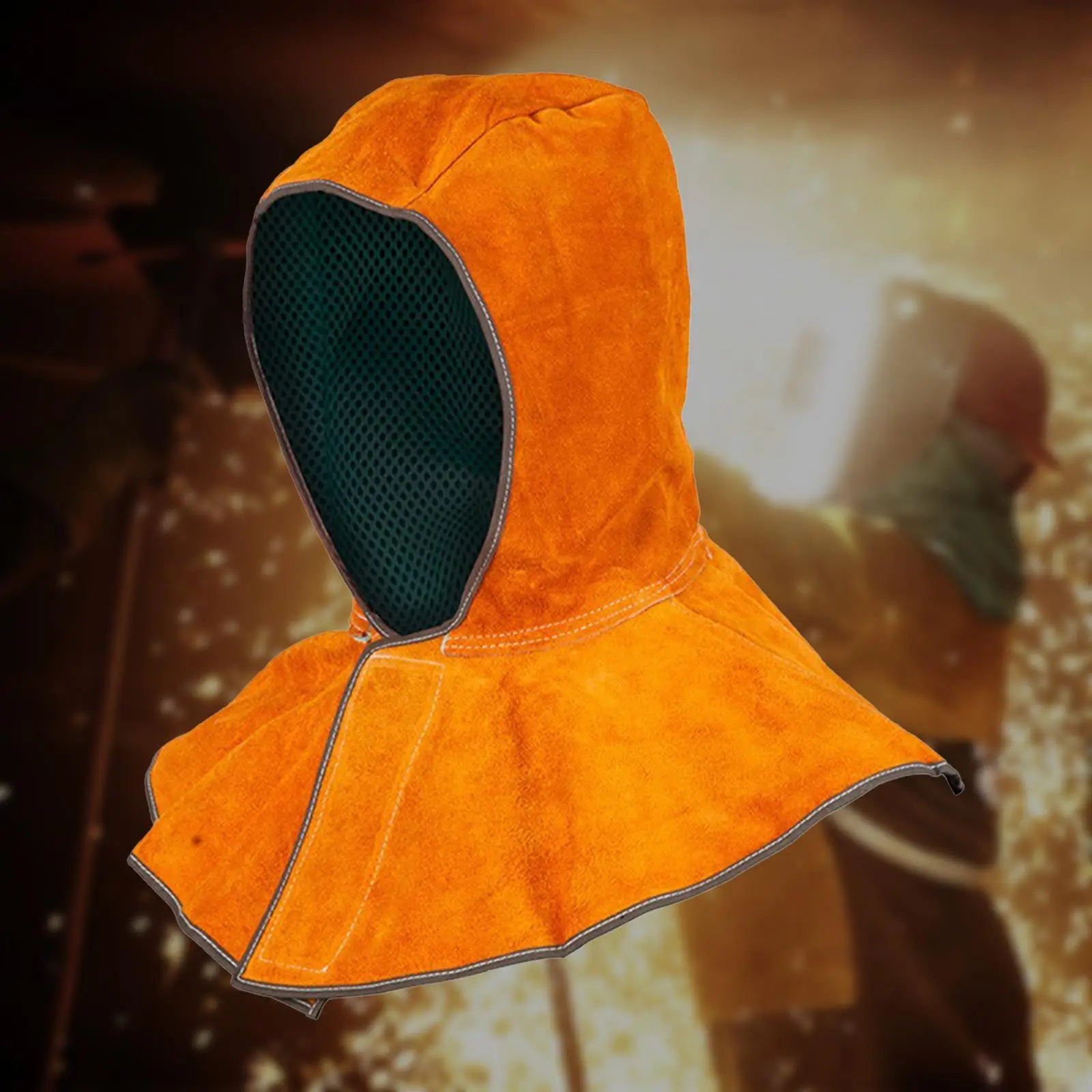 

Welding Cap Hood PU Leather Heat Protection for Mig TIG Welding Comfortable