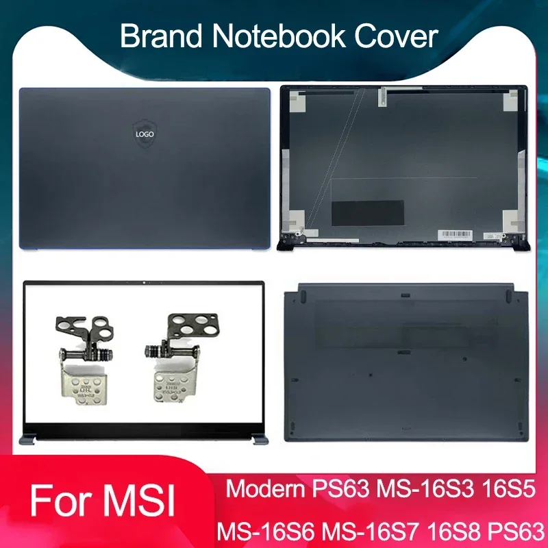 New For MSI Modern PS63 MS-16S1 16S2 16S3 MS-16S5 16S6 16S7 Laptop LCD Back Cover/Front Bezel/Hinges/Palmrest/Bottom Case Blue