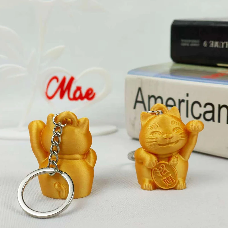 

Мультяшный модный 3D принт Lucky Cat брелок для ключей от автомобиля креативный милый рюкзак подвесные украшения аксессуары подарки