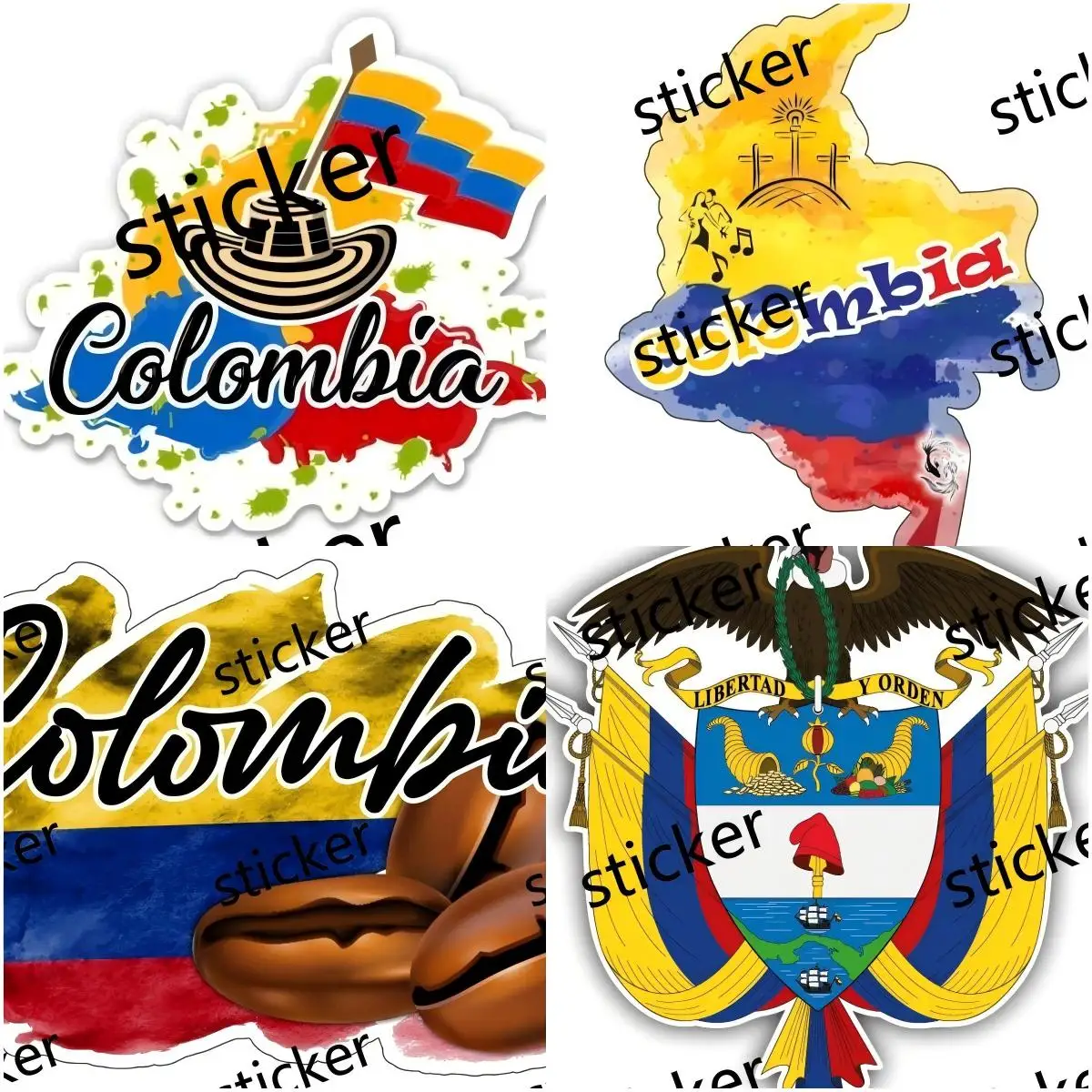 Colombia Car Stickers Refrigerator DIY Decal Surfboard Decoration