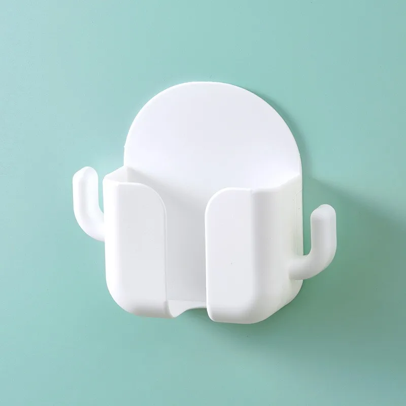 1pcs Punch-free Mobile Phone Holder Wall Mount Stand Remote Control Organizer Storage Box Charging Bedside Container Rack Gift