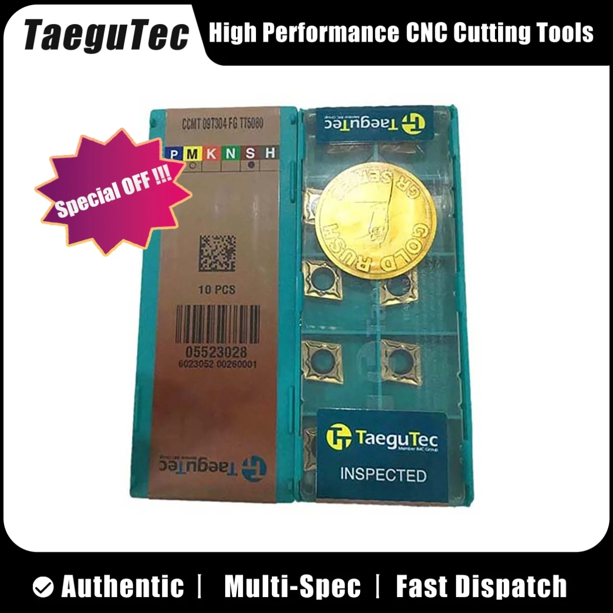 

100% Original CCMT 0602/09T3/1204 02 04 08 -FA FG FM TT5080 Turning Insert 10PCS