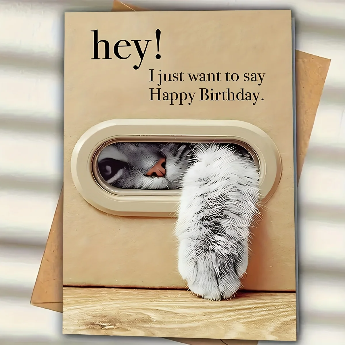 قطعة واحدة من بطاقة عيد ميلاد مبتكرة بتصميم قطة لطيفة، هدية عيد ميلاد مثالية للعائلة والأصدقاء #3