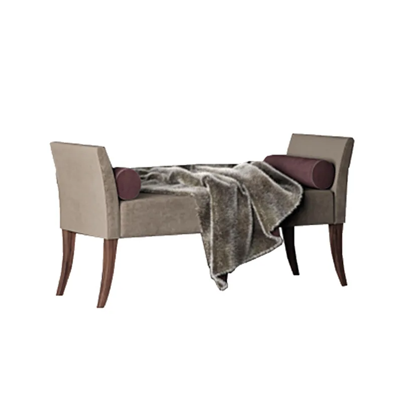 New Chinese-style bedroom end stool living room removable sofa bench clothing store rest chair solid wood low stool