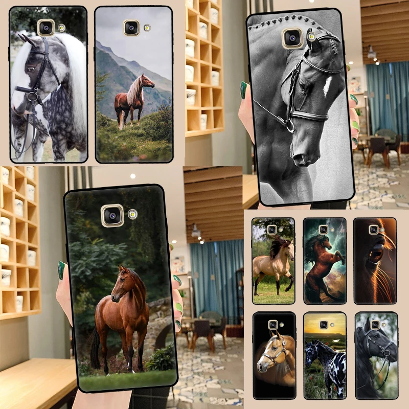 Horse Cover For Samsung Galaxy J4 J6 Plus A6 A8 A9 J8 2018 A3 A5 J3 J5 J7 2016 2017 Phone Case