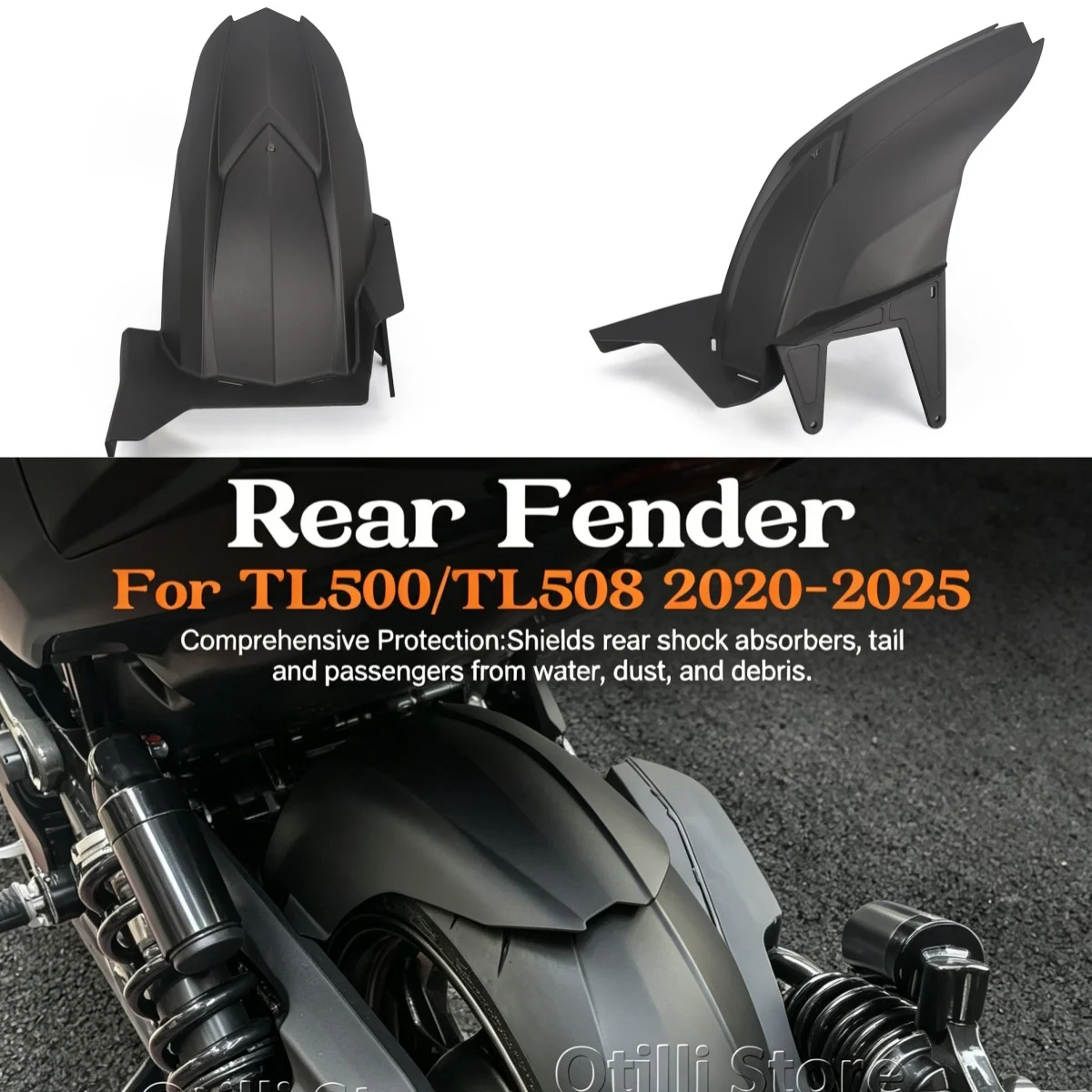 

For SYM Maxsym TL508 TL500 TL 500 508 Motorcycle Rear Hugger Fender Mudguard Splash Guard Mud Flap 2020 2021 2022 2023 2024 2025