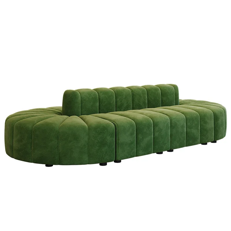 

Internet celebrity dessert shop milk tea shop round card seat sofa clothing store beauty salon reception room sofa multi-person