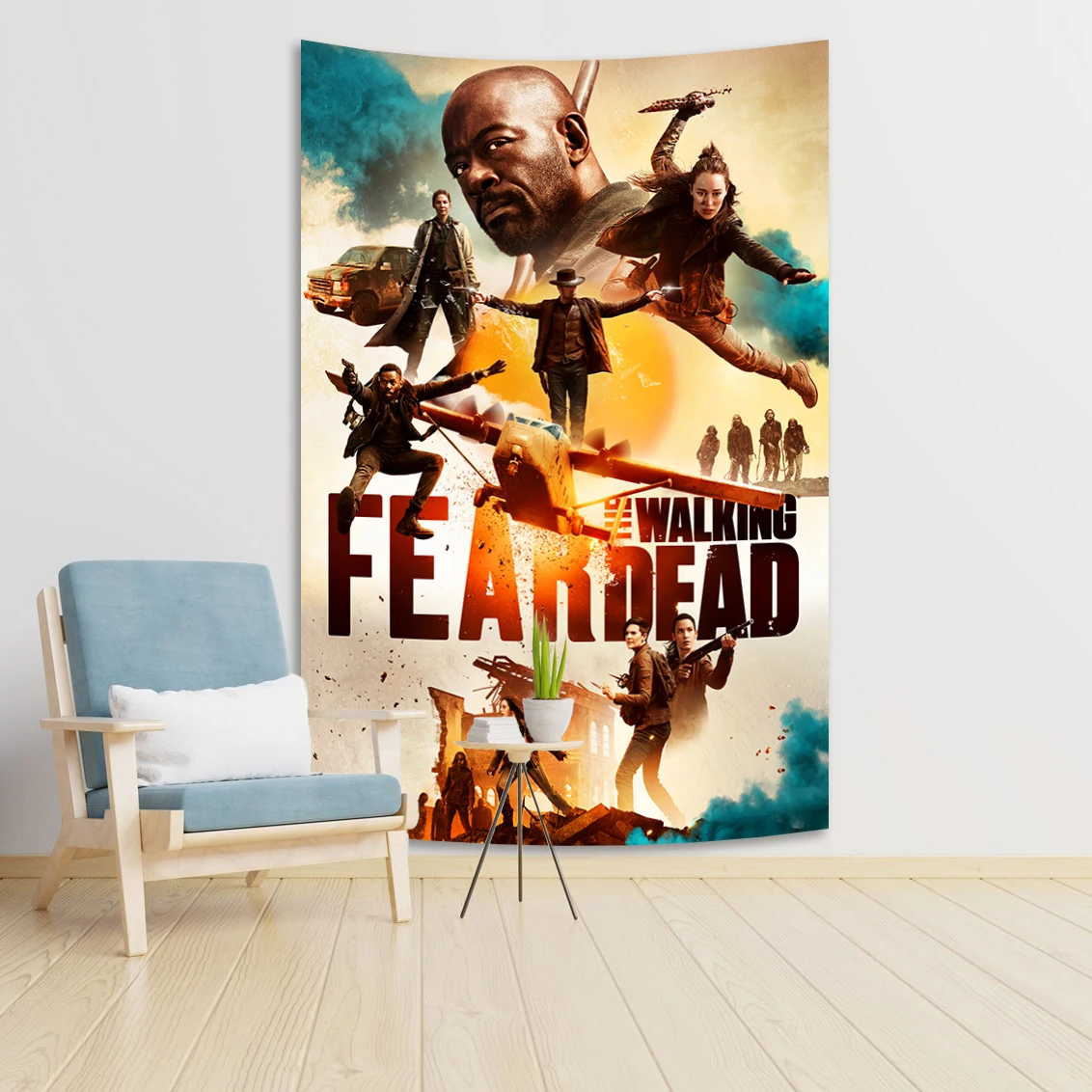 The Walking Dead Daryl Dixon Tapestry Classic Horror Series Wall Mount Psychedelic Bedroom Computer Room Decoration