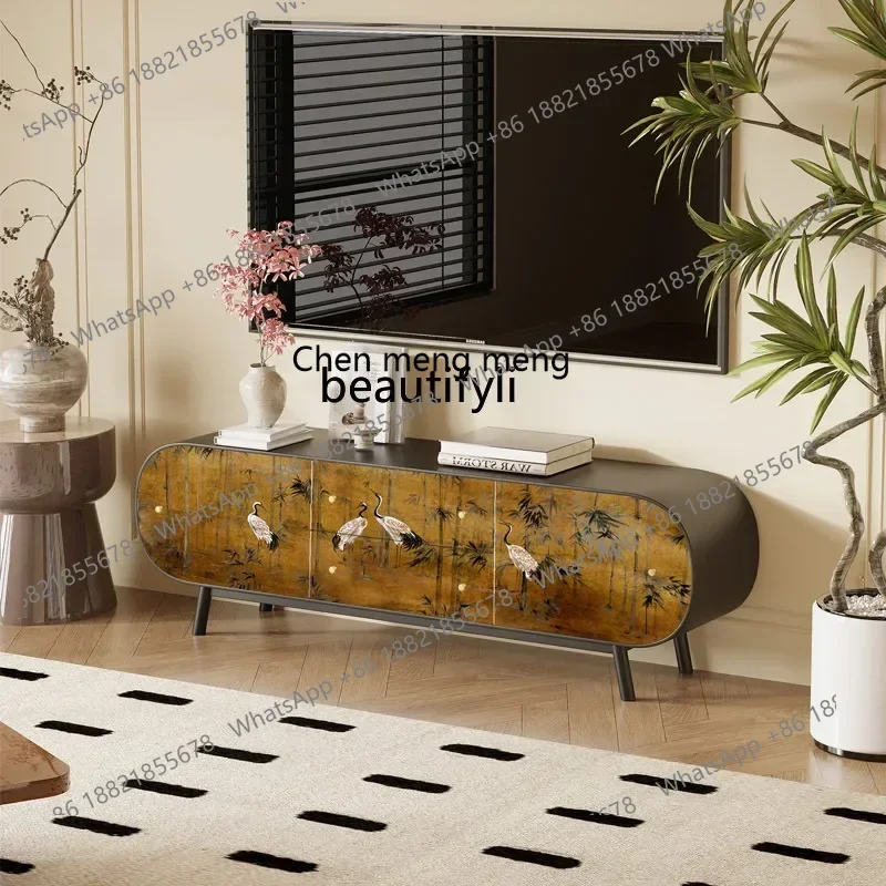 X 0R 중세풍 원목 TV 캐비닛 프랑스식 현관 장식장 침실 수납장 R