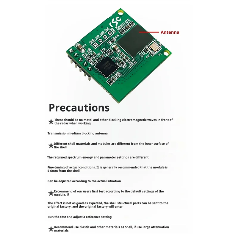 

ABPQ-60Ghz Millimeter Wave Radar High-Precision Multi-Person Detection 3D Human Presence Sensing LD6001B Radar Module