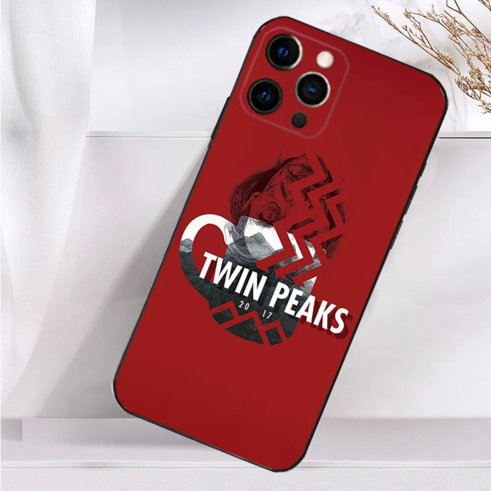 Welcome To Twin Peaks Phone Case For iPhone 16,15,14,13,12,11 Plus,Pro Max,XS,X,XR,SE,Mini,8,7 Soft Silicone Black Cover