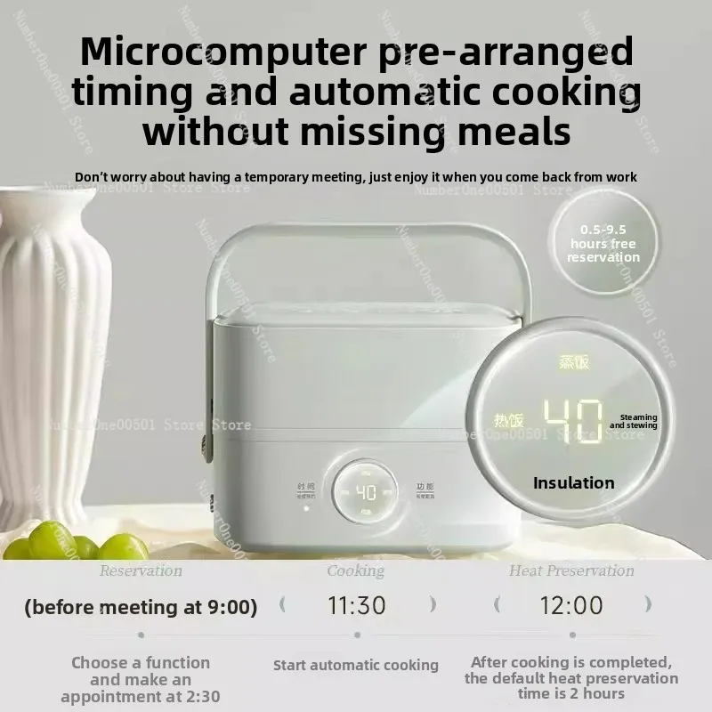 

Electric Lunch Box Digital Temperature Control Food Warmer for Office Portable Heating Container Meal Prep Microwave Alternative