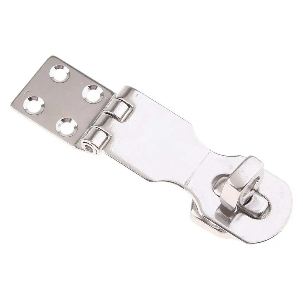 316 Stainless Steel Anti-Theft Folding Hasp Door Latch Sliding Padlock 63mm