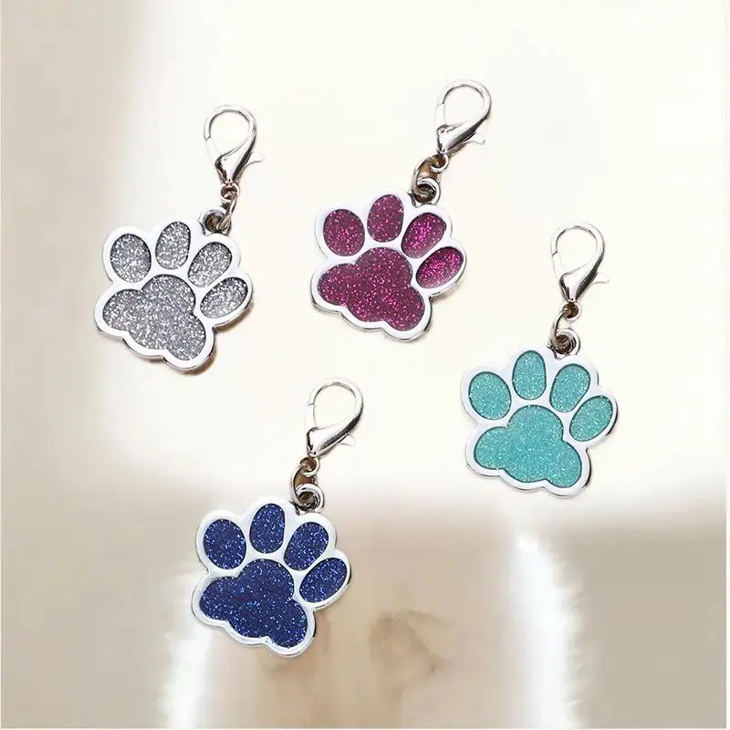 

Подвеска на ошейнике для собак и кошек, аксессуары для домашних животных, блестящий кулон в виде лапы, брелок