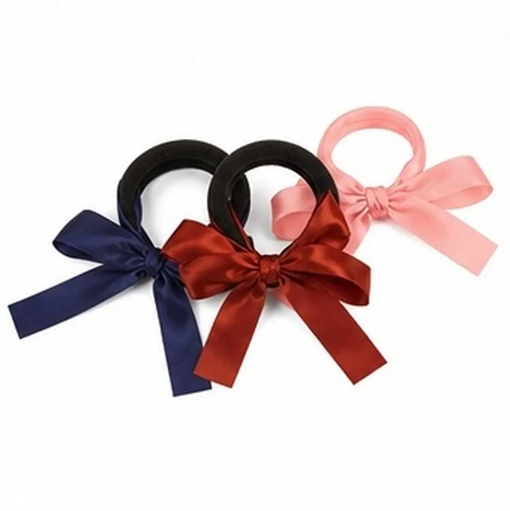 3Pcs Ribbon French Hair Donut Bun Maker Stylish Hairband Turban Holder for Wedding Party Prom Ballet Dance Hair Styling Donut