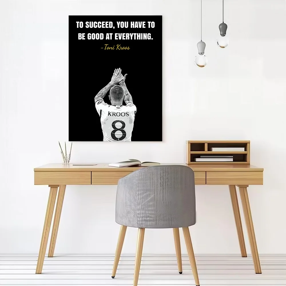 Toni Kroos Inspirational Quote Poster Customizable Printed Canvas Painting for Pictures Wall Art Home Decorations Room Ornaments