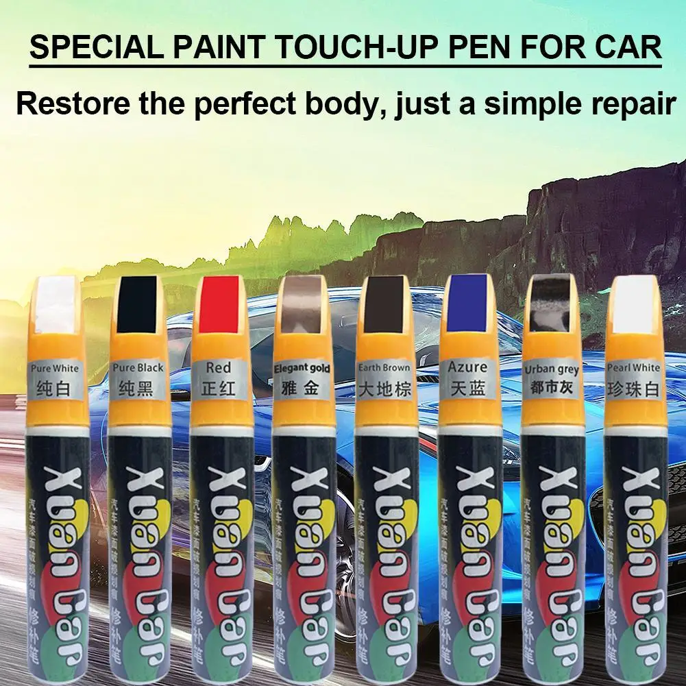 8 Colors Car Beauty Products Scratch Repair Pen Dirt Coverage Pen Invisible Removal Pen Car Painting Paint Peeling Repair Pen