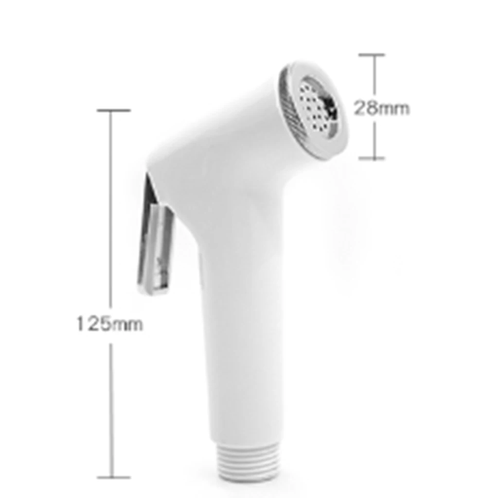 

White Rounded Bidet Sprayer Head Durable Lightweight Water Saving Handheld Shower for Toilet Diaper Duty