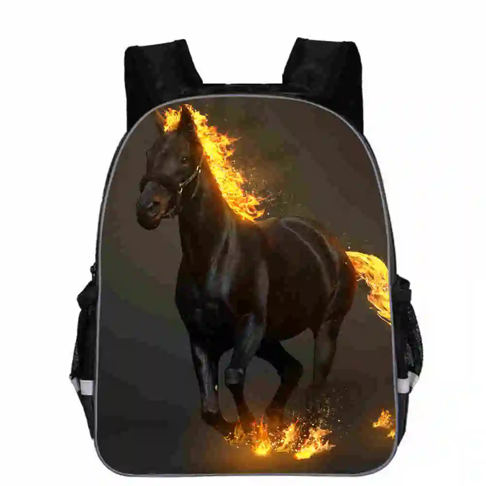 

Hip Hop Youthful Horse T-rex Unicorn Student School Bags Notebook Backpacks 3D Printed Oxford Waterproof Boys/Girls Travel Bags