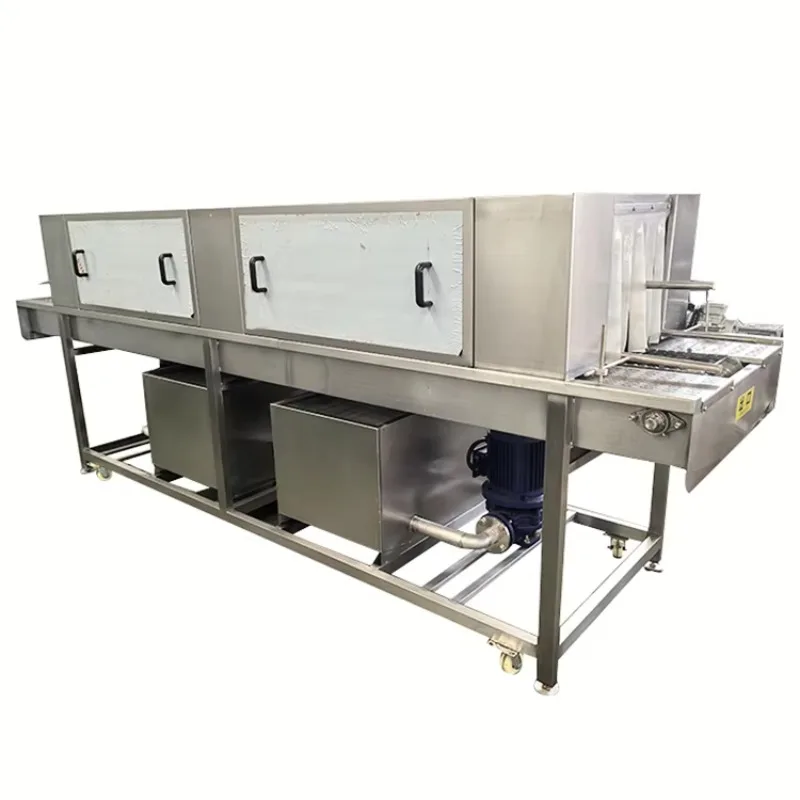 Custom Stainless Steel Basket Washing Machine Tunnel Type Plastic Pallet Box Bucket Tray Washer