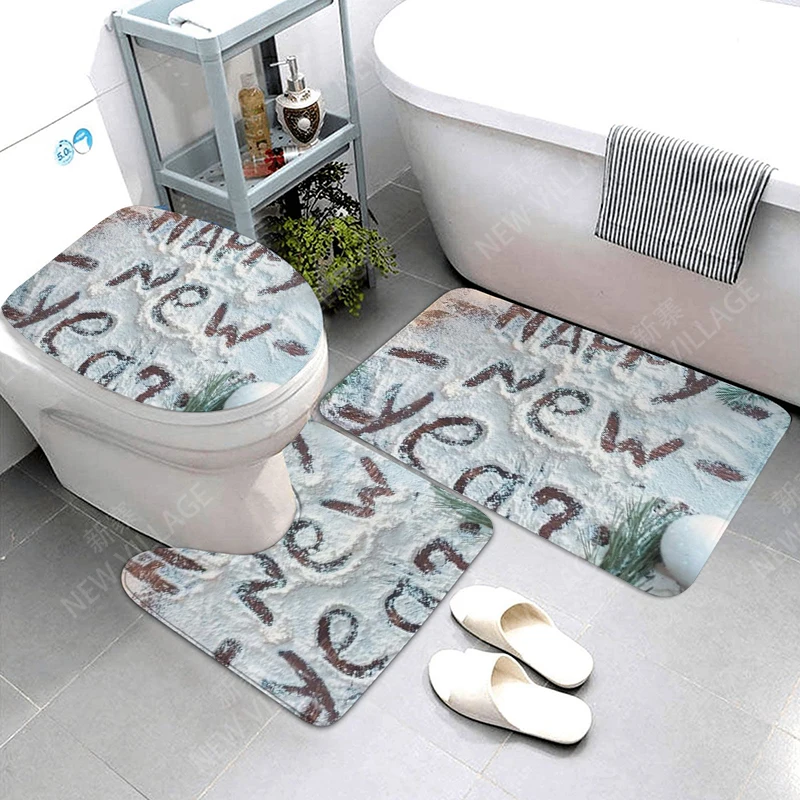 home bathroom floor mats Christmas animals Bath Foot mat modern bathroom accessories rug Toilet mat Bathtub anti-slip carpet