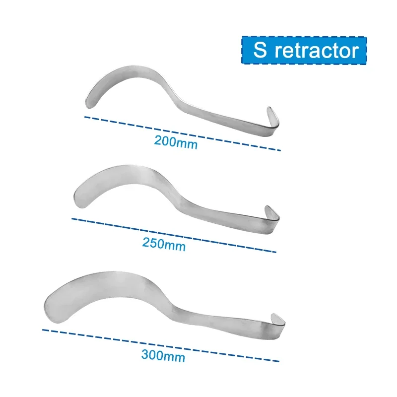 Stainless Steel Appendix Retractor S Retractor Large Abdominal Hook Deep Thyroid Hook 20cm/25cm/28cm/30cm