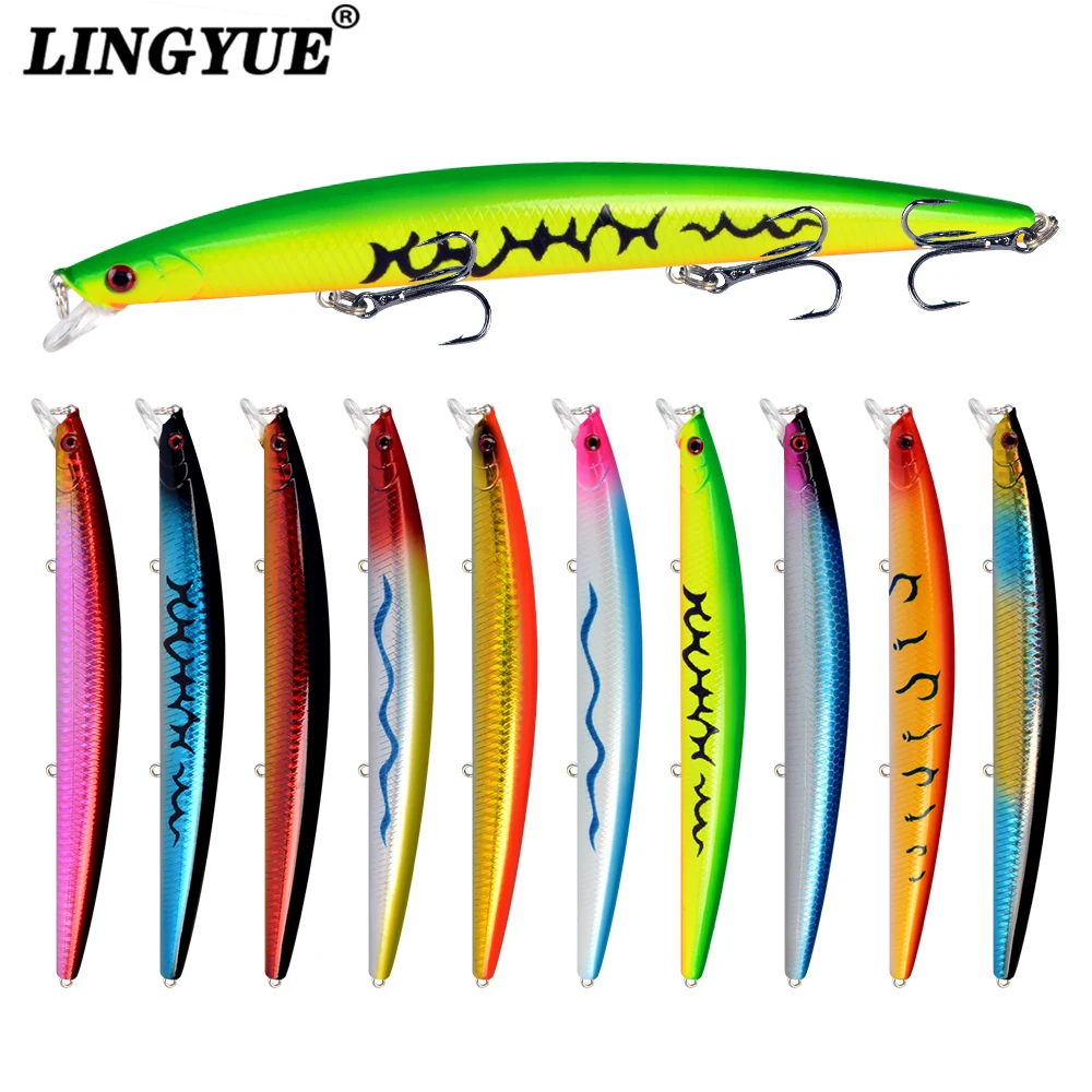 1PC Floating Minnow Wobbler Slatwater Fishing Lure Minnow Lu