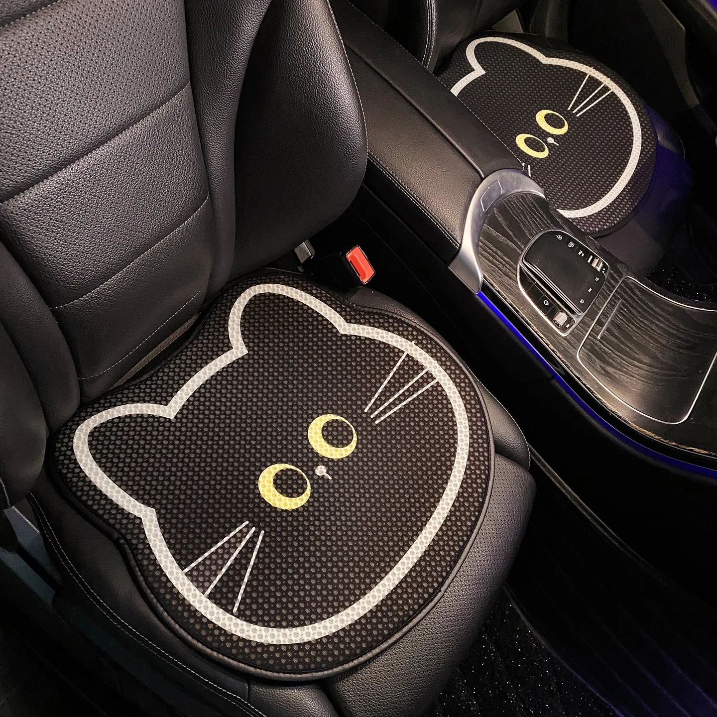 New Car Seat Cushion 2025 New Ice Silk Summer Seat Ventilation Seat Cushion Cute Cat Breathable Cool Single Piece Seat Cushion