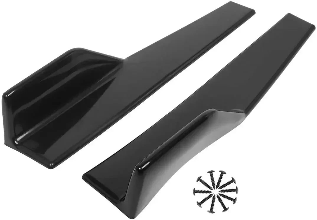 45CM Universal For Nissan Versa Note  Side Skirt Extension Body Kit Spoiler Splitter Cover Sticker Car Tuning Accessories