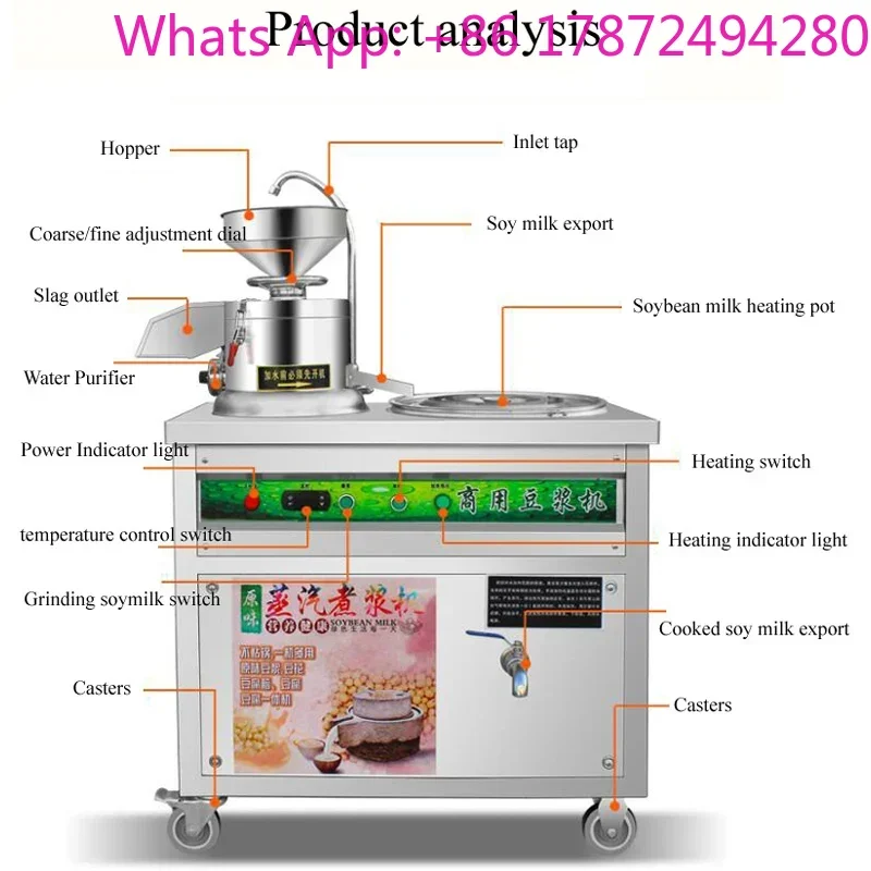 Stainless Steel Automatic Tofu Soybean Milk Making Machine Bean Curd Forming Machine Commercial Soymilk Maker