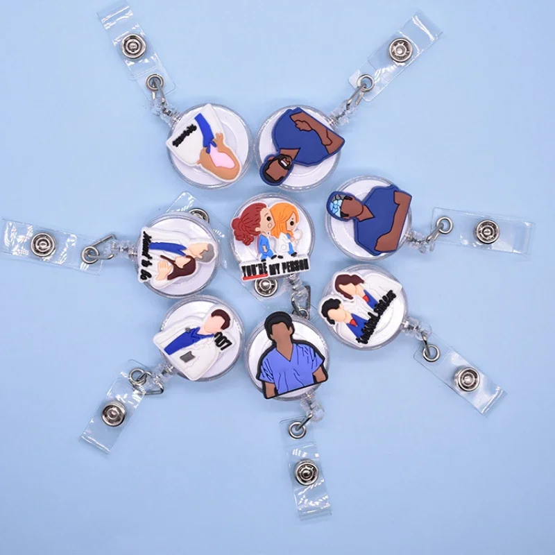 

Retractable Badge Reels for Medical Workers Nurses Doctors Chest Pocket Work Card Holder