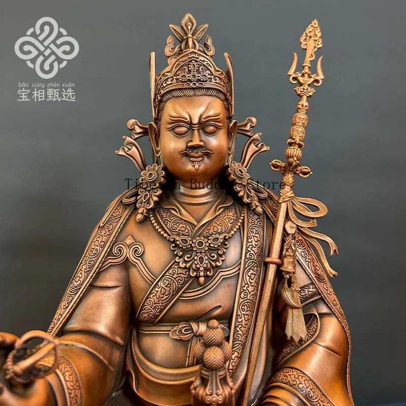 Guru Rinpoche pure copper gilt Buddha statue purple copper treasure selection s1 Tibetan Tantra Buddhist Hall is dedicated to Ma