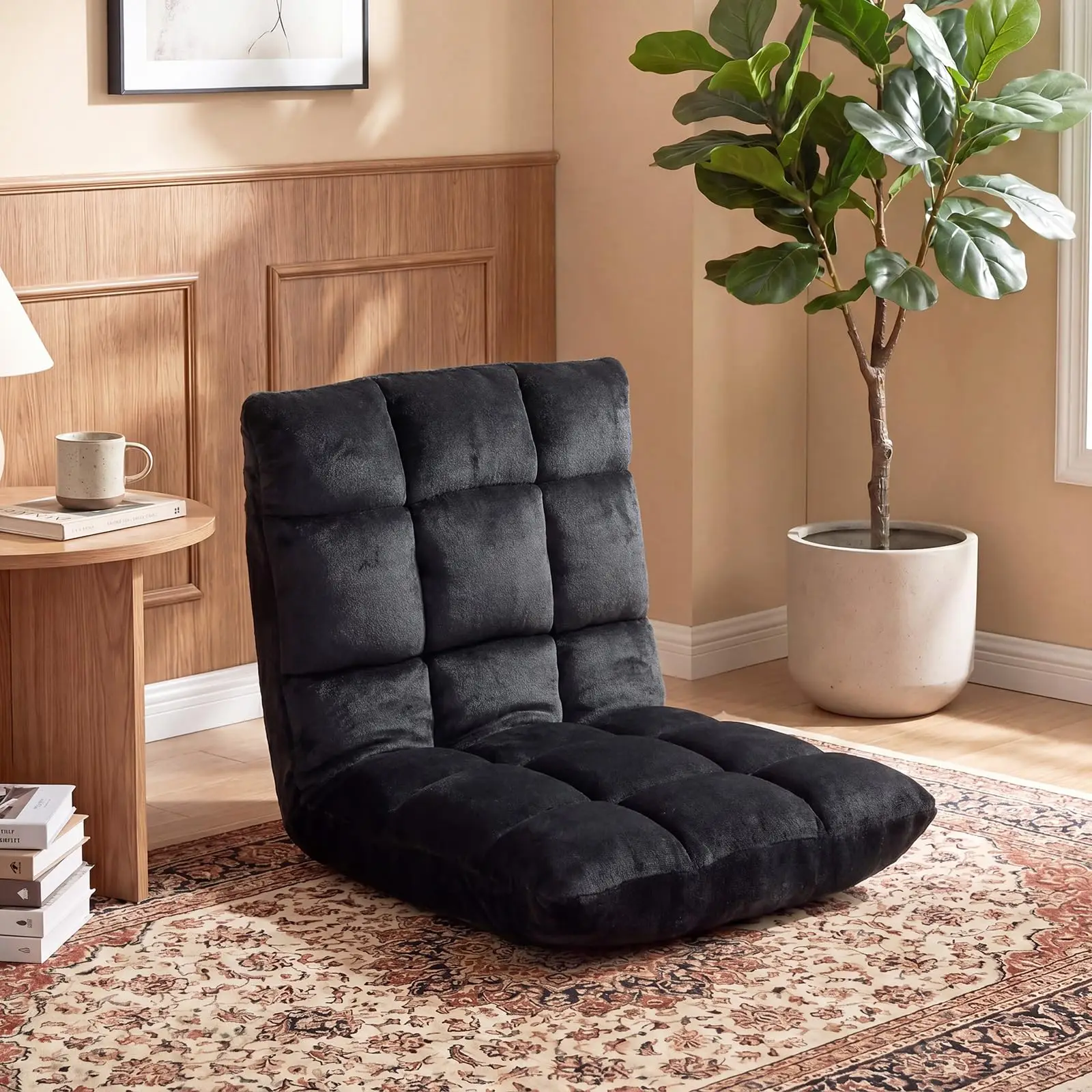 Adjustable Gaming Chair, Video Gaming Chairs with Back Support, Alloy Steel Frame, Soft Coral Fleece, Lazy Sofa Lounge